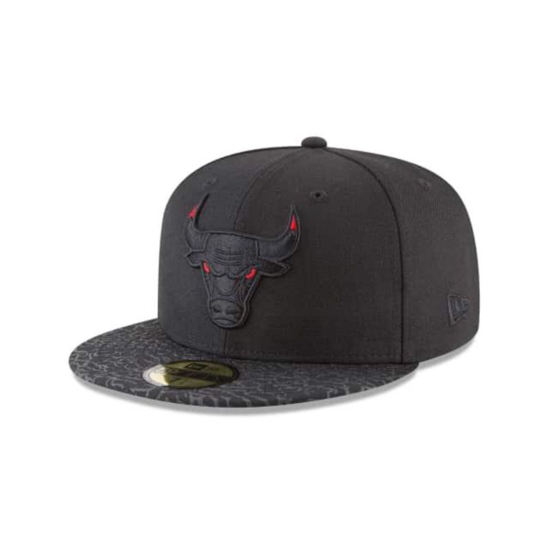 NBA Chicago Bulls Sneaker Hook 59Fifty Fitted (OZX2435) - Black New Era Caps